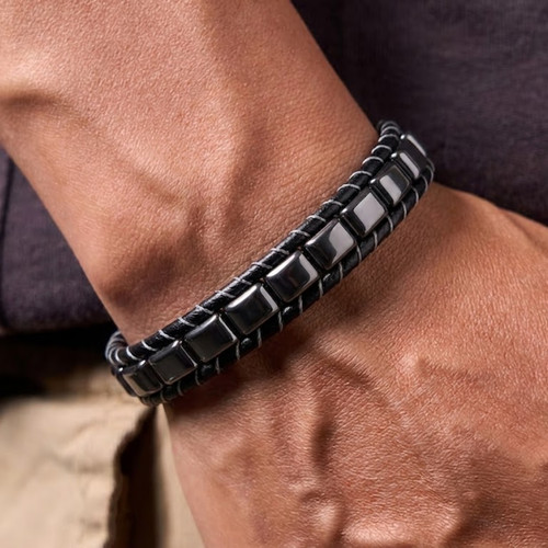 Bracciale ematite naturale - bracciale,