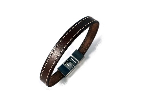 Bracciale uomo cuoio cucito - -,