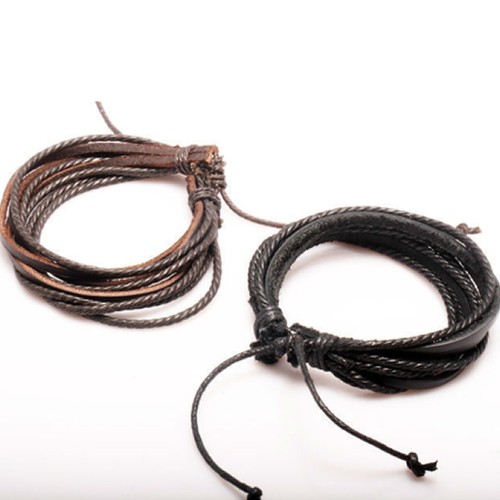 Pelle cuoio bracciale - /,