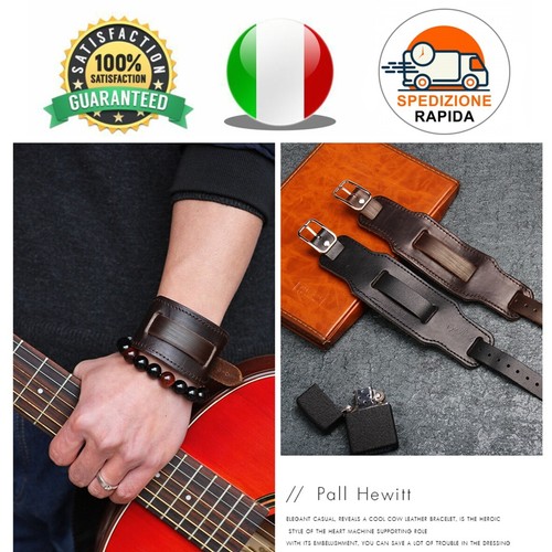 Bracciale cuoio con fibbia - bracciale,
