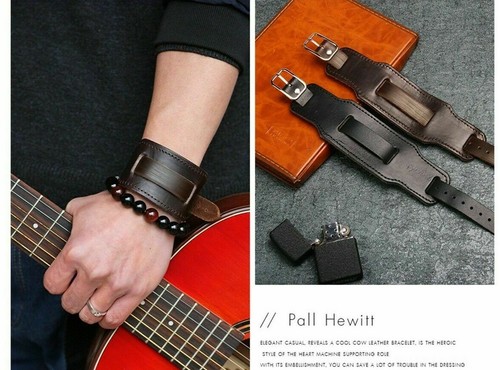 Bracciale cuoio con fibbia - bracciale,