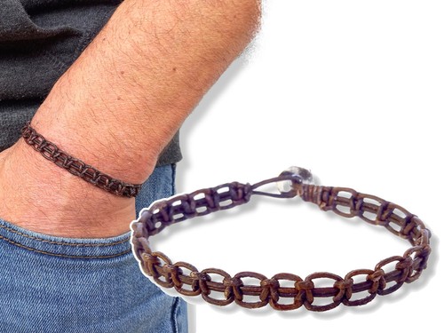 Bracciale uomo cuoio - bracciale, grezzo