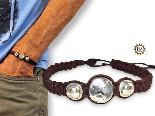 Bracciale uomo cuoio grezzo - bracciale,