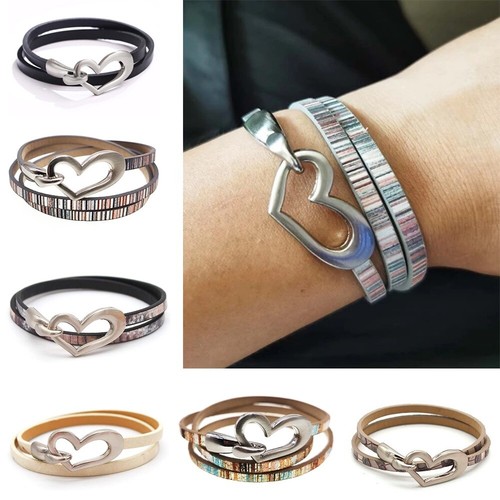 Bracciale donna cuoio con - in,