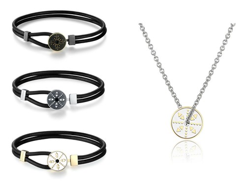 Bracciale uomo cuoio acciaio - bracciale,