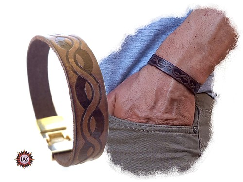 Bracciale uomo cuoio di - cuoio,