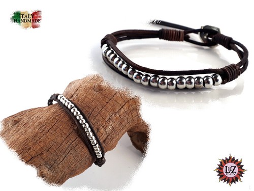 Bracciale uomo cuoio - cuoio, e