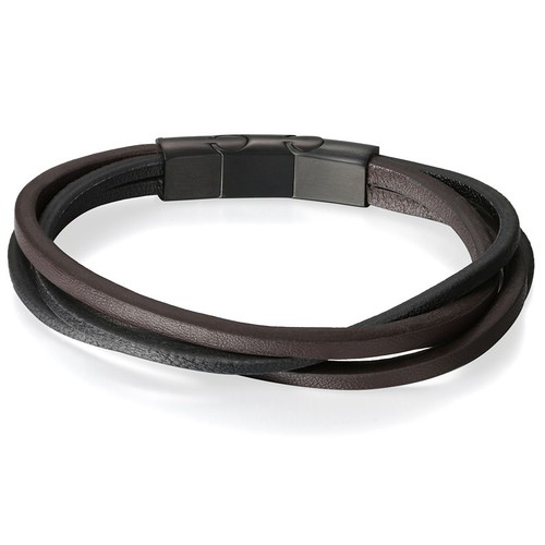Bracciale uomo pelle marrone - uomo,