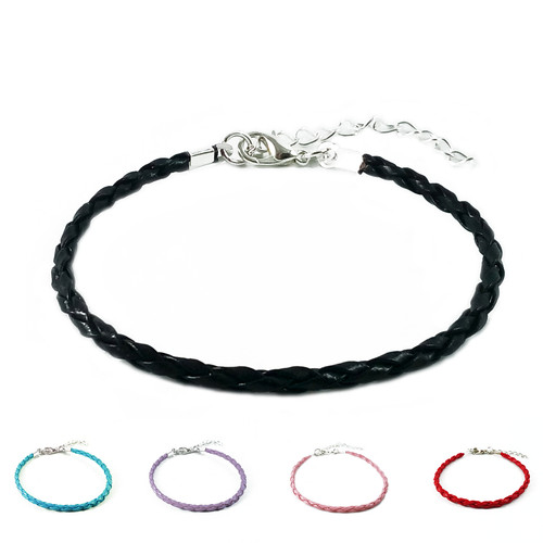 Bracciale pelle intrecciata - in,