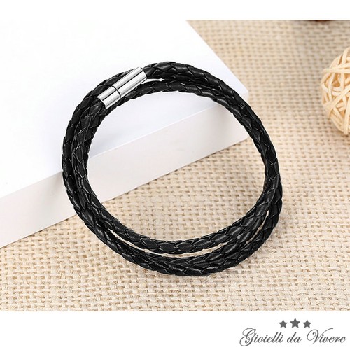 Bracciale braccialetto cuoio - braccialetto,
