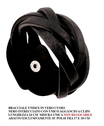 Bracciali cuoio intrecciato - in,