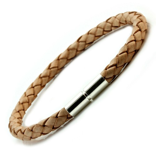 Bracciale pelle intrecciata - bracciale,
