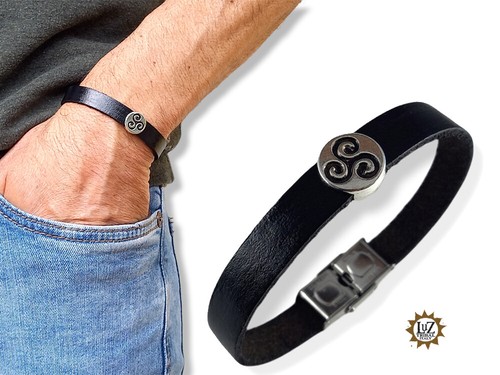 Bracciale cuoio essenziale - , con