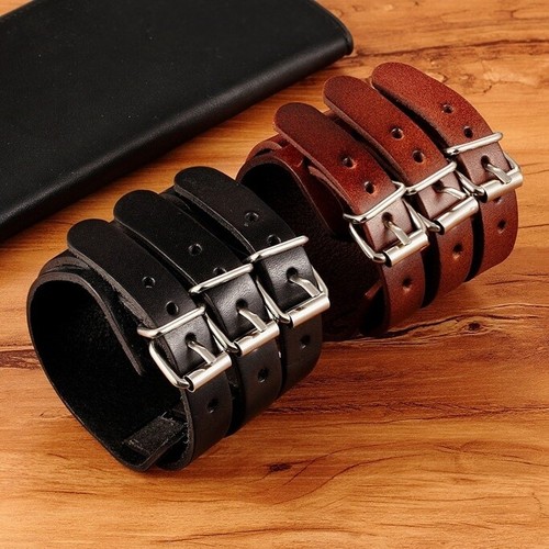 Bracciale cuoio con - in,
