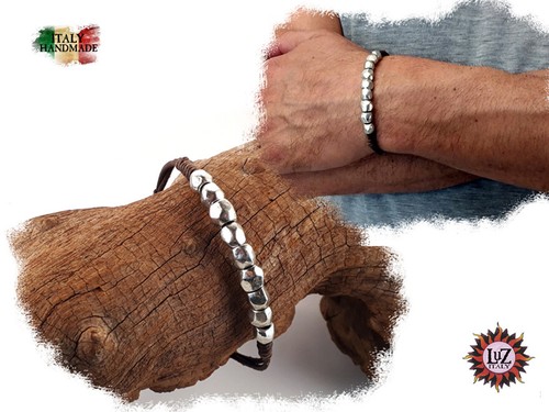Bracciale uomo cuoio - bracciale, grezzo