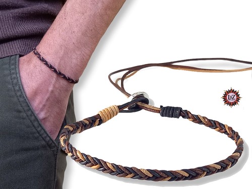 Bracciale uomo cuoio grezzo - in,