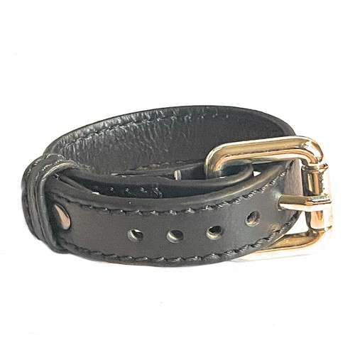 Bracciale pelle nero da - pelle,