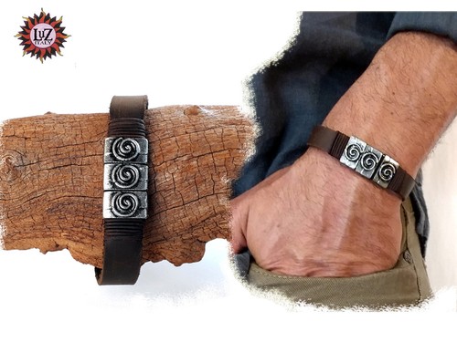 Bracciale uomo cuoio grezzo - bracciale,