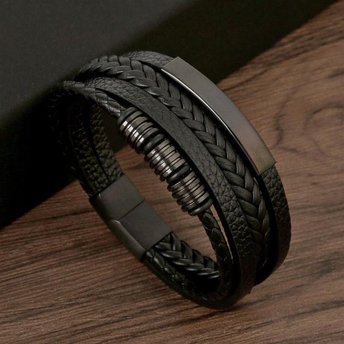 Bracciale uomo classico - , pelle